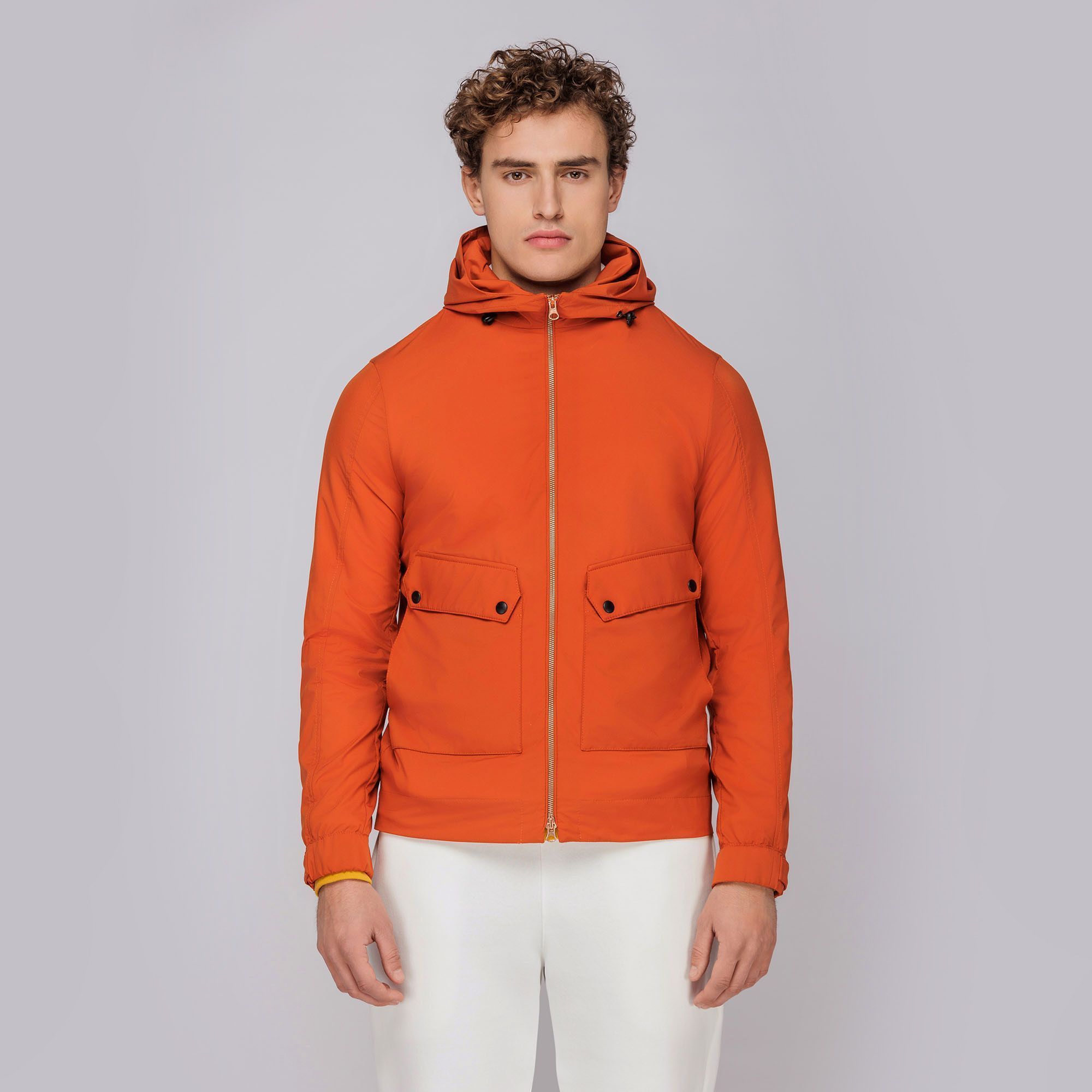 Men's Orange Windbreaker Jacket