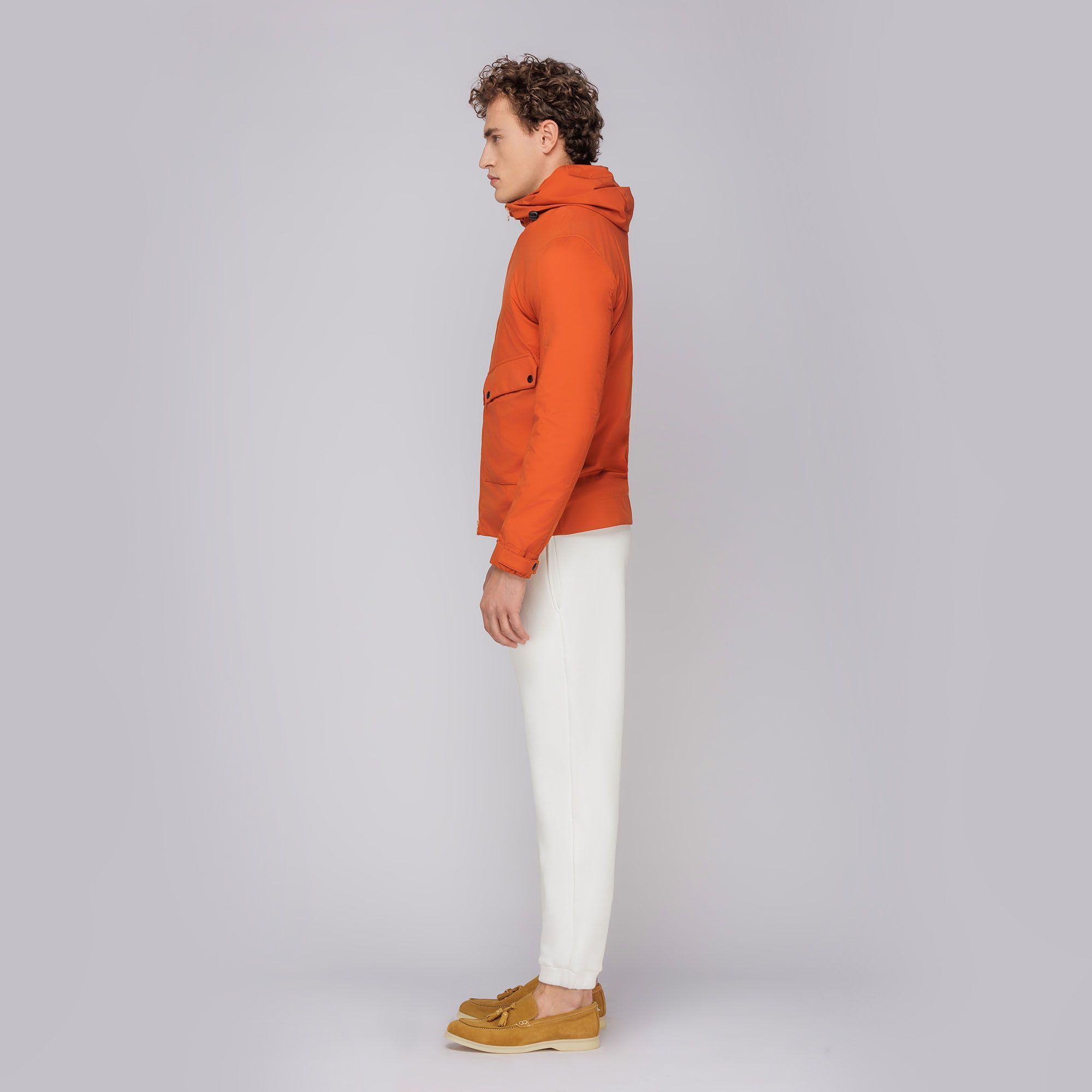 Men's Orange Windbreaker Jacket