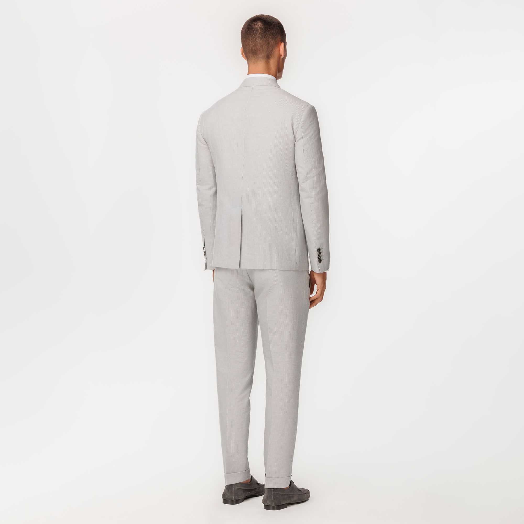 Light Grey Seersucker Blazer