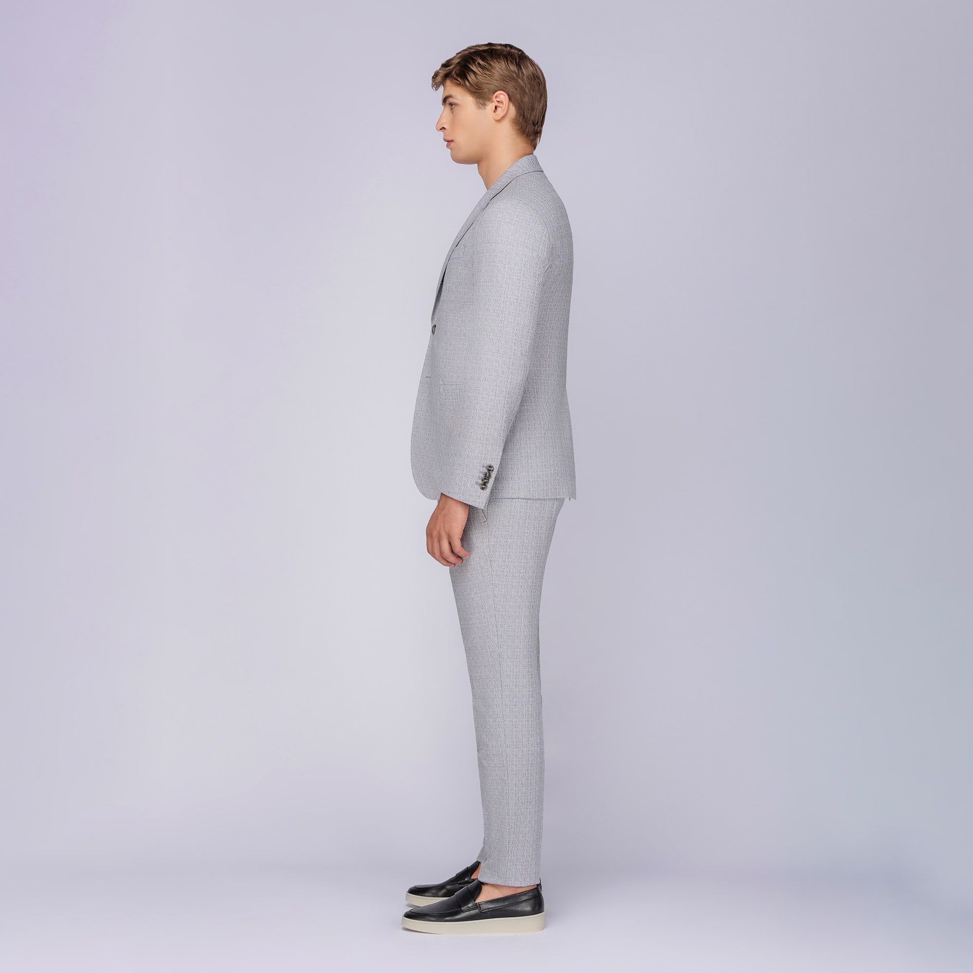 Men's Seersucker Suit in Gray