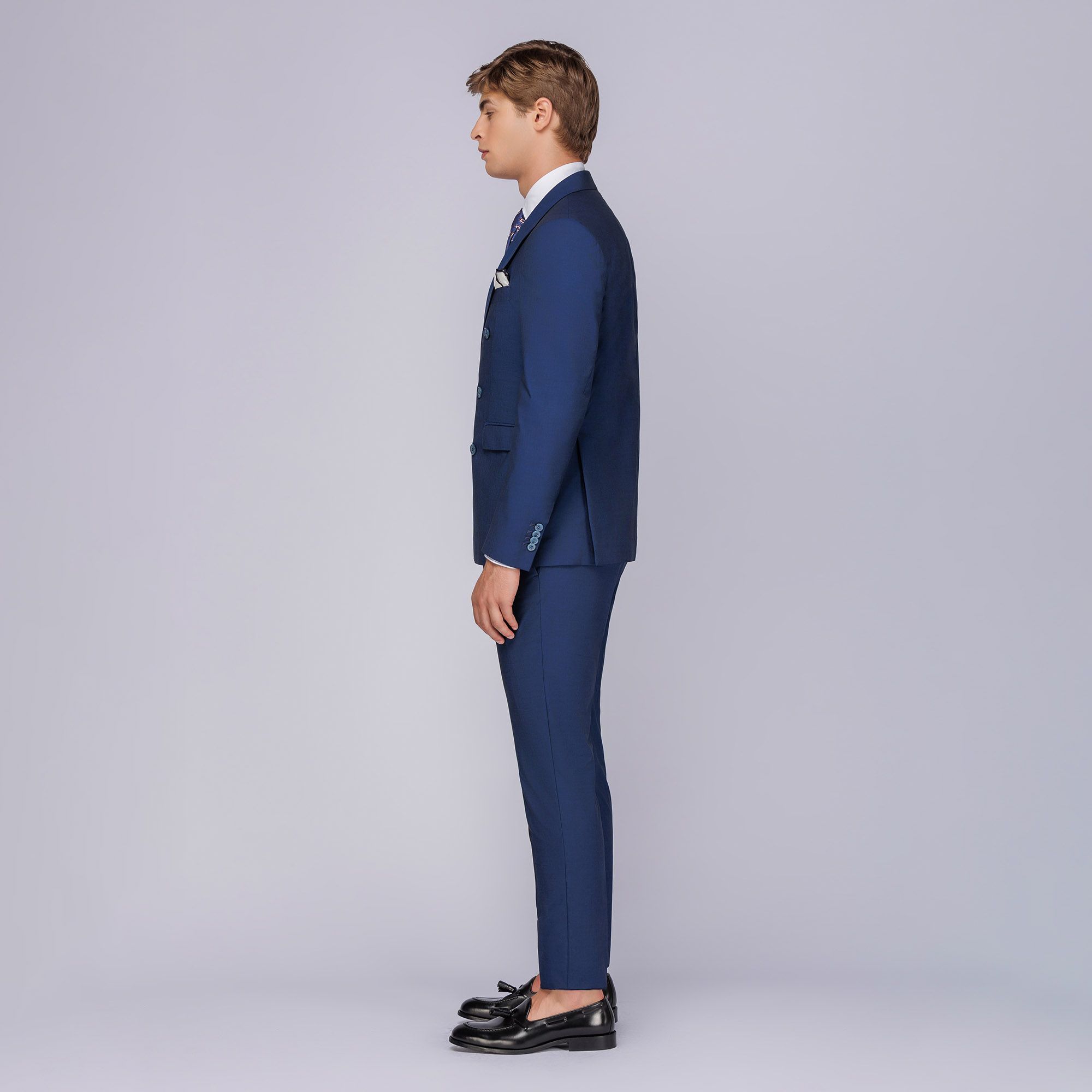 BLUE DOUBLE BREASTED SUIT