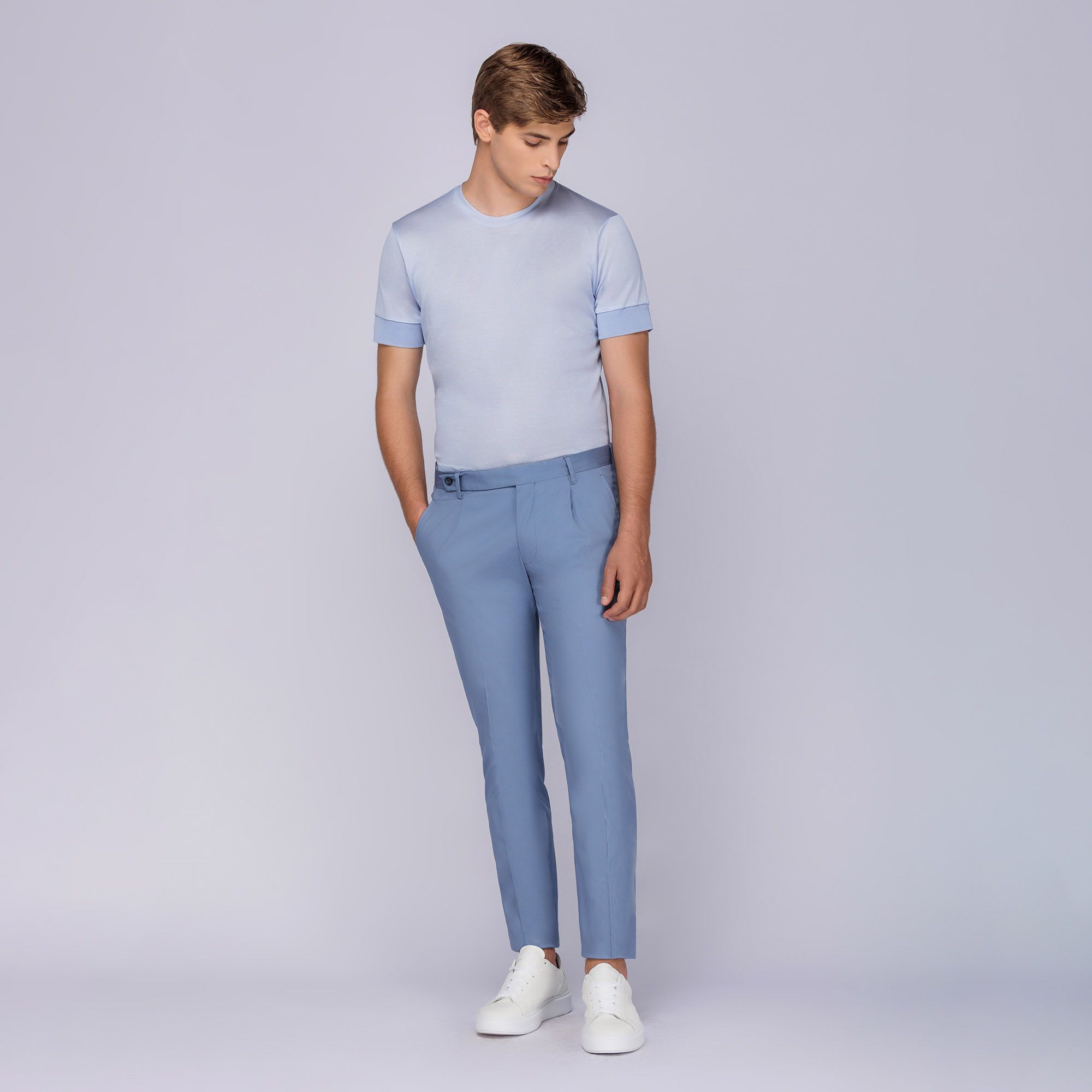 Men's Dress T-shirt Light Blue