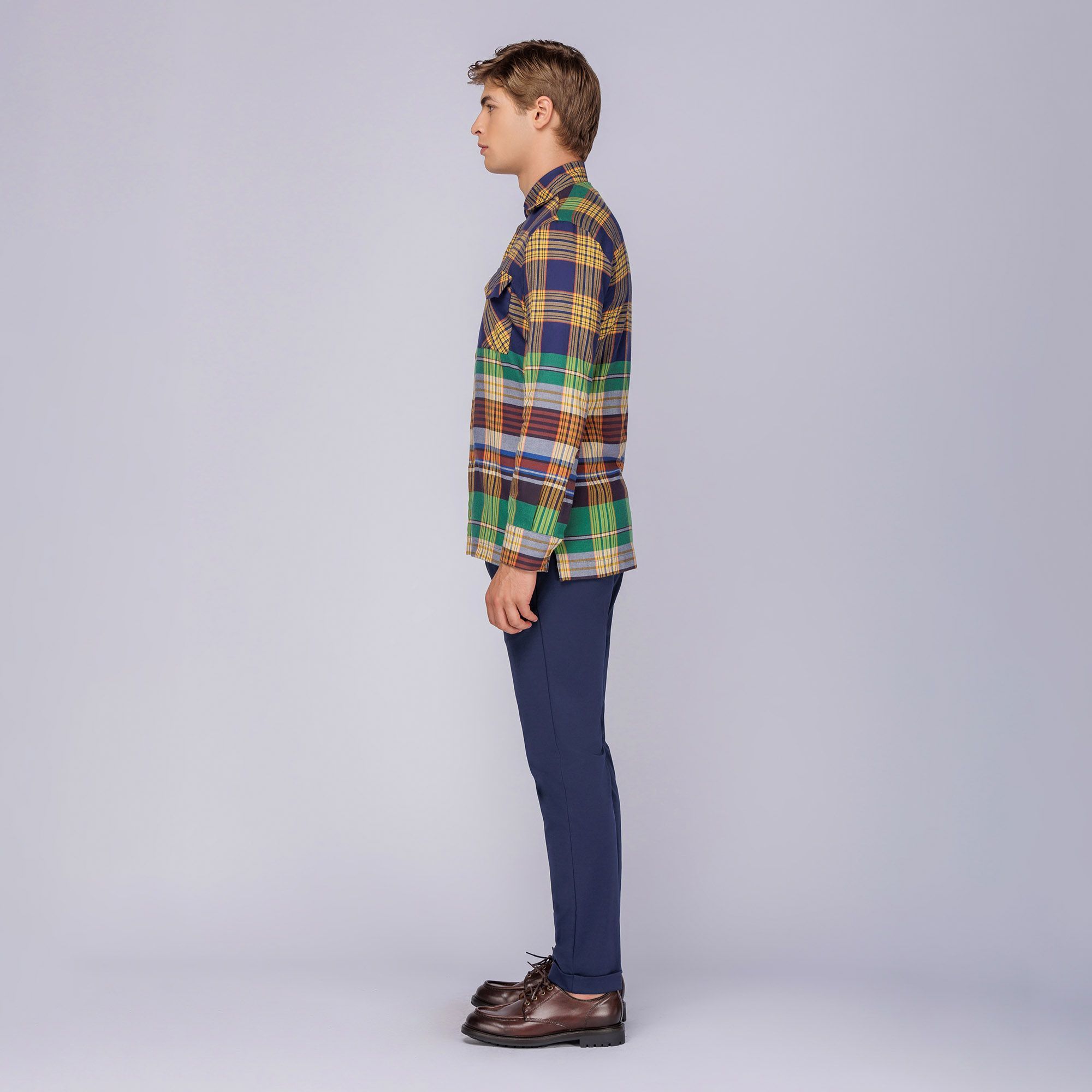 Evolving Tartan Check Overshirt  - Men's 