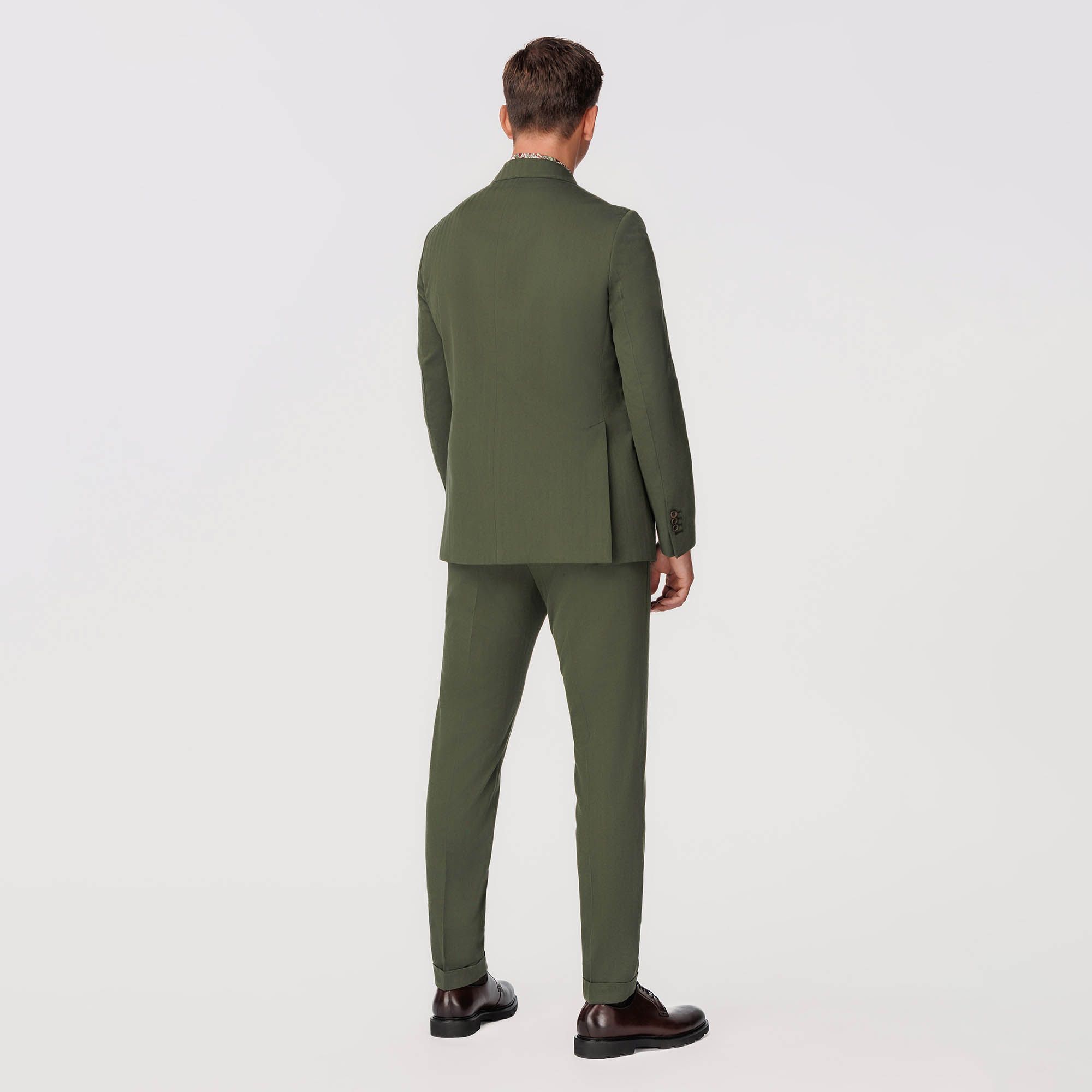 Green Suit In Solaro Fabric