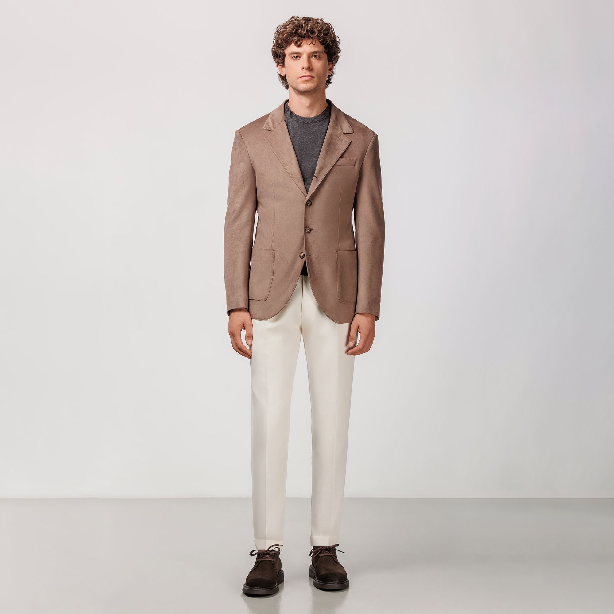 Taupe Eco Suede Blazer