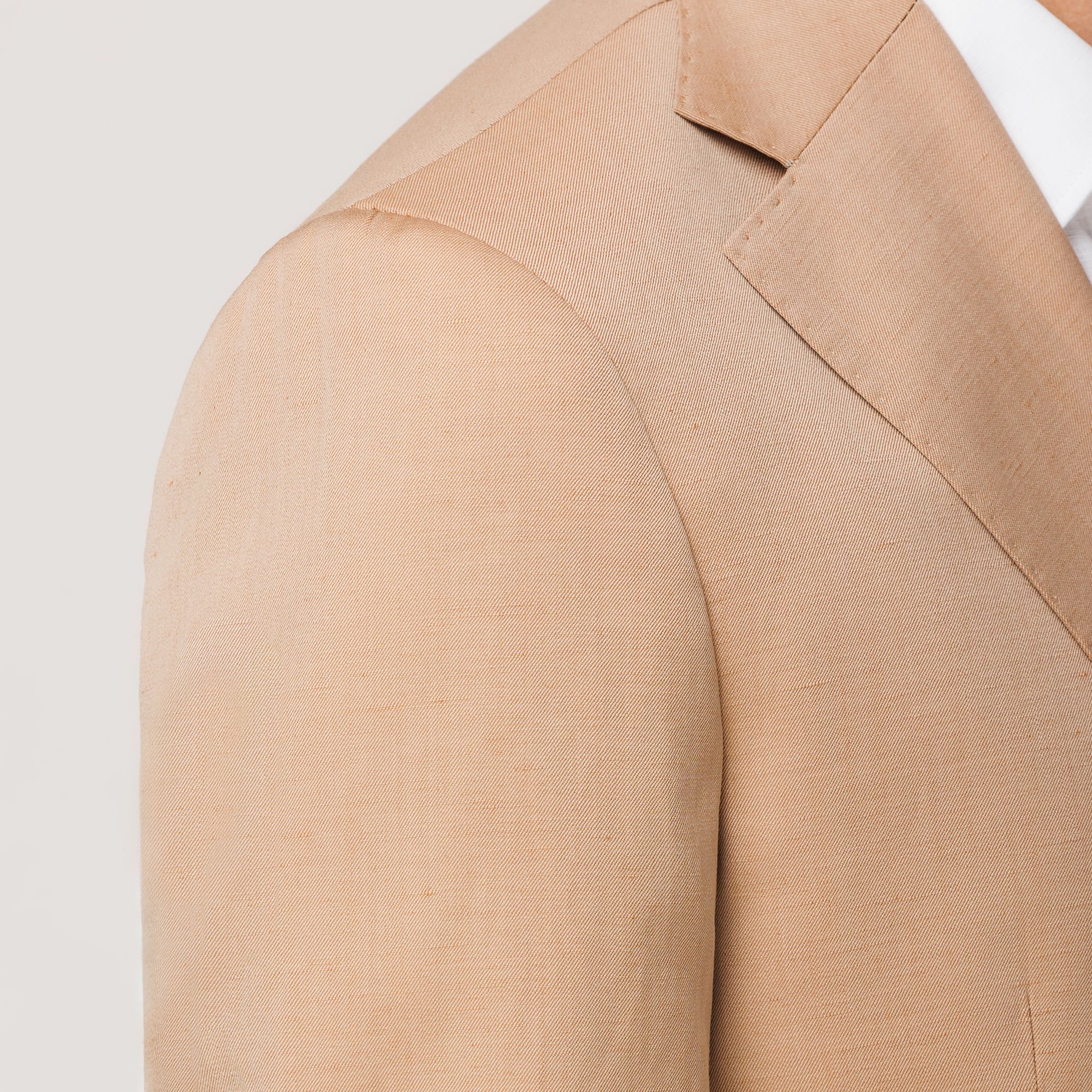 Beige Solaro Wool-Linen Suit