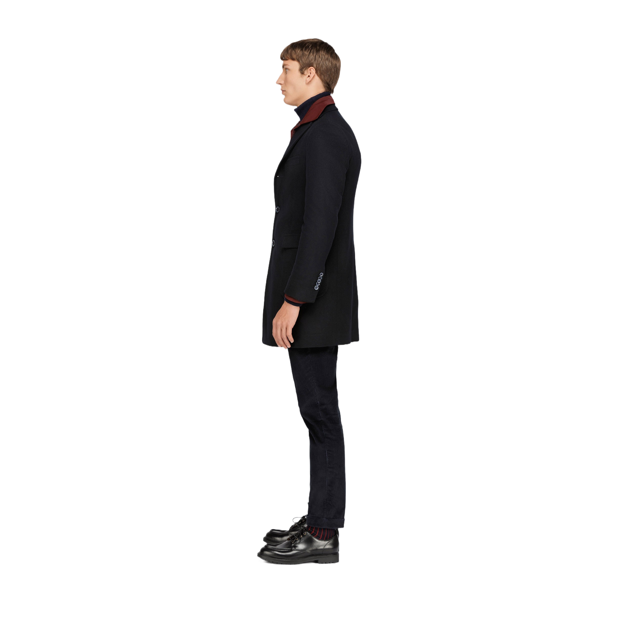 Men's Navy Wool Coat