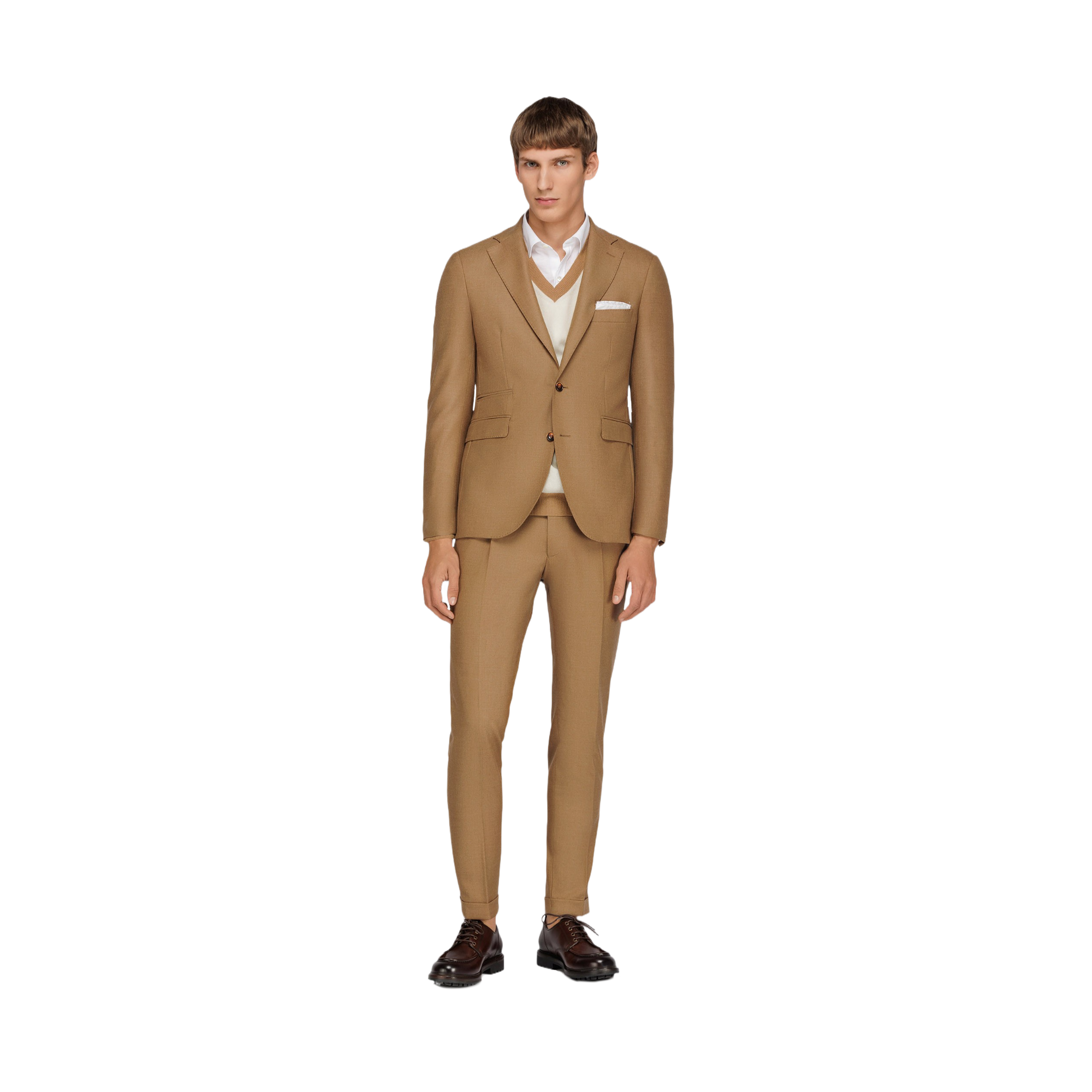 Men's Wool Suit Camel