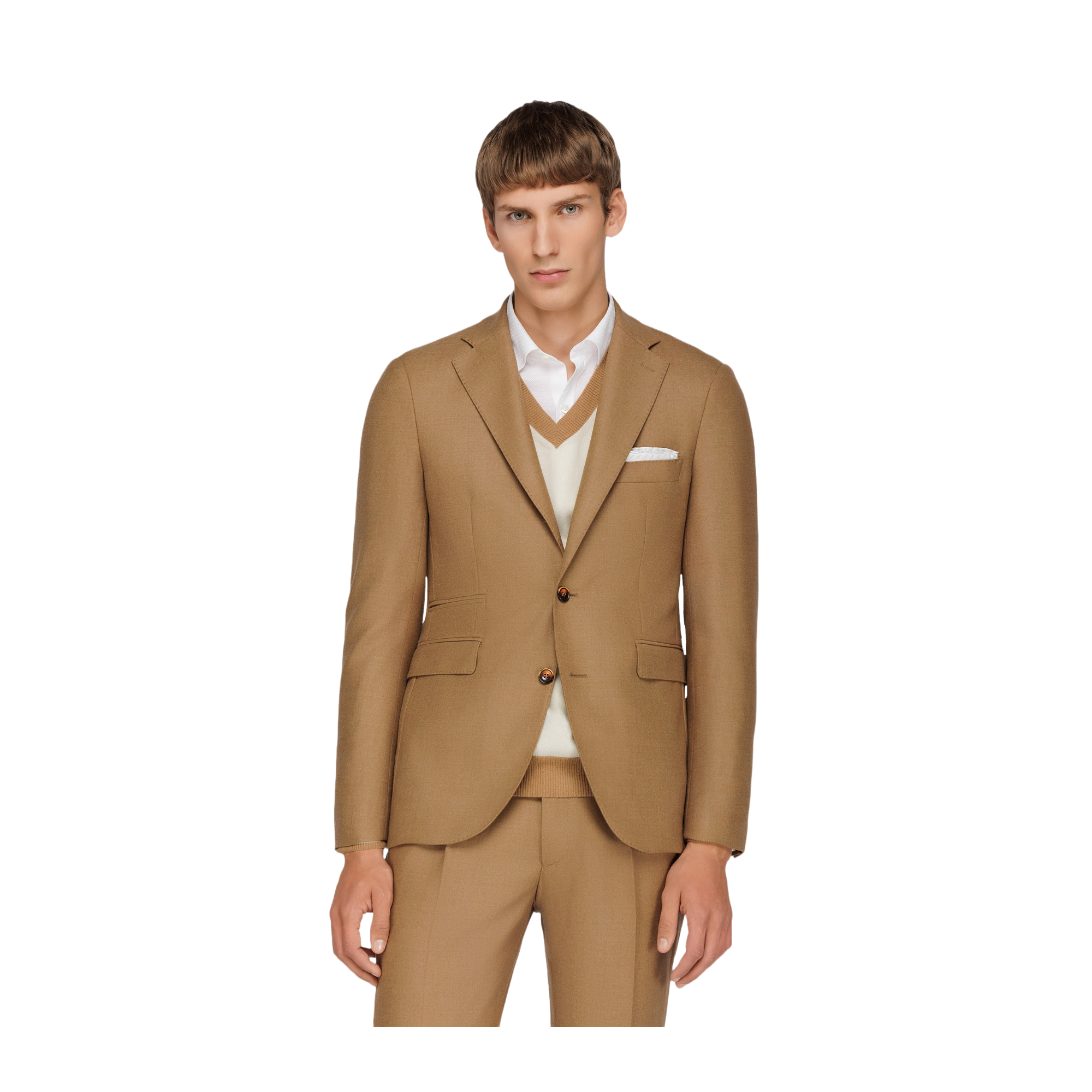 Men's Wool Suit Camel