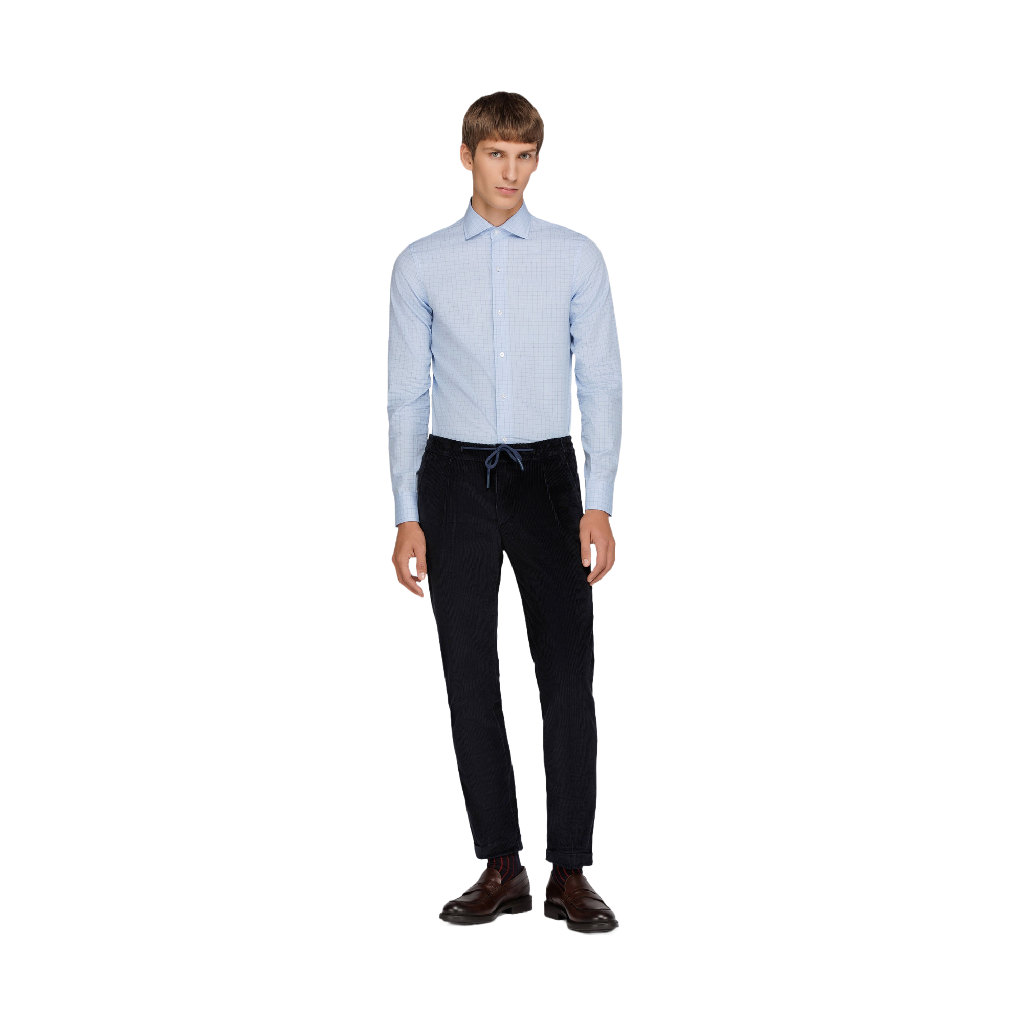 Men's Blue Corduroy Pants
