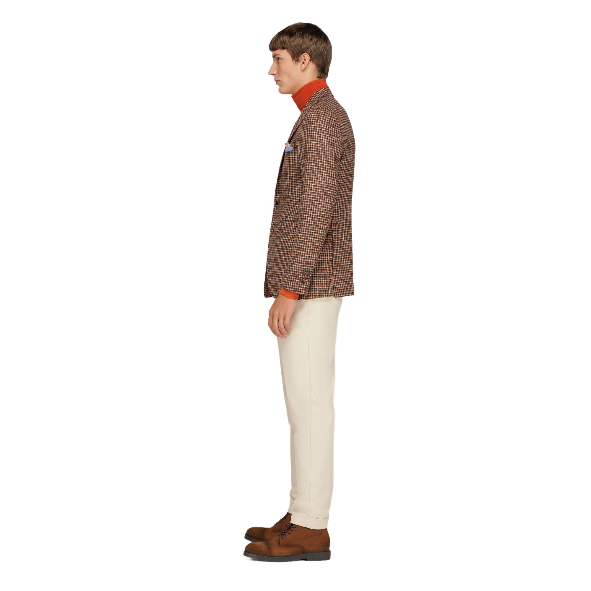 Men's Brown Check Blazer