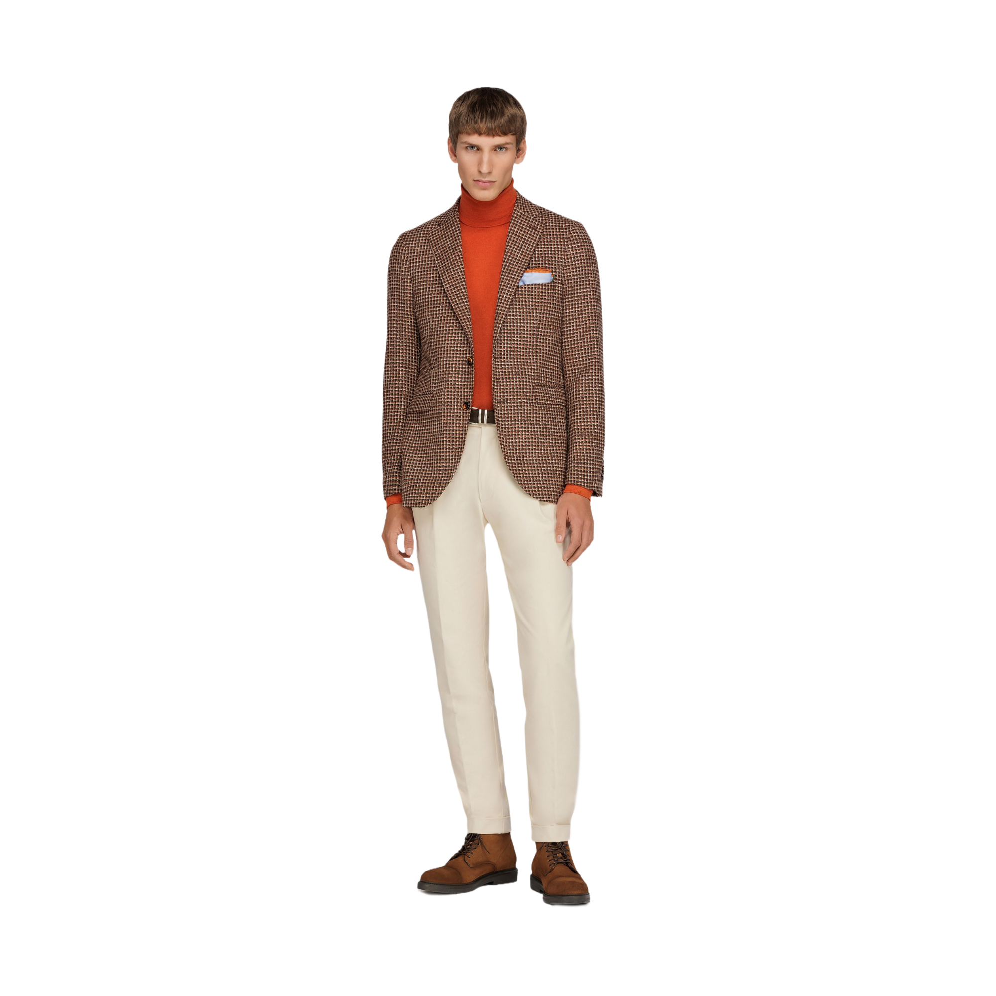 Men's Brown Check Blazer