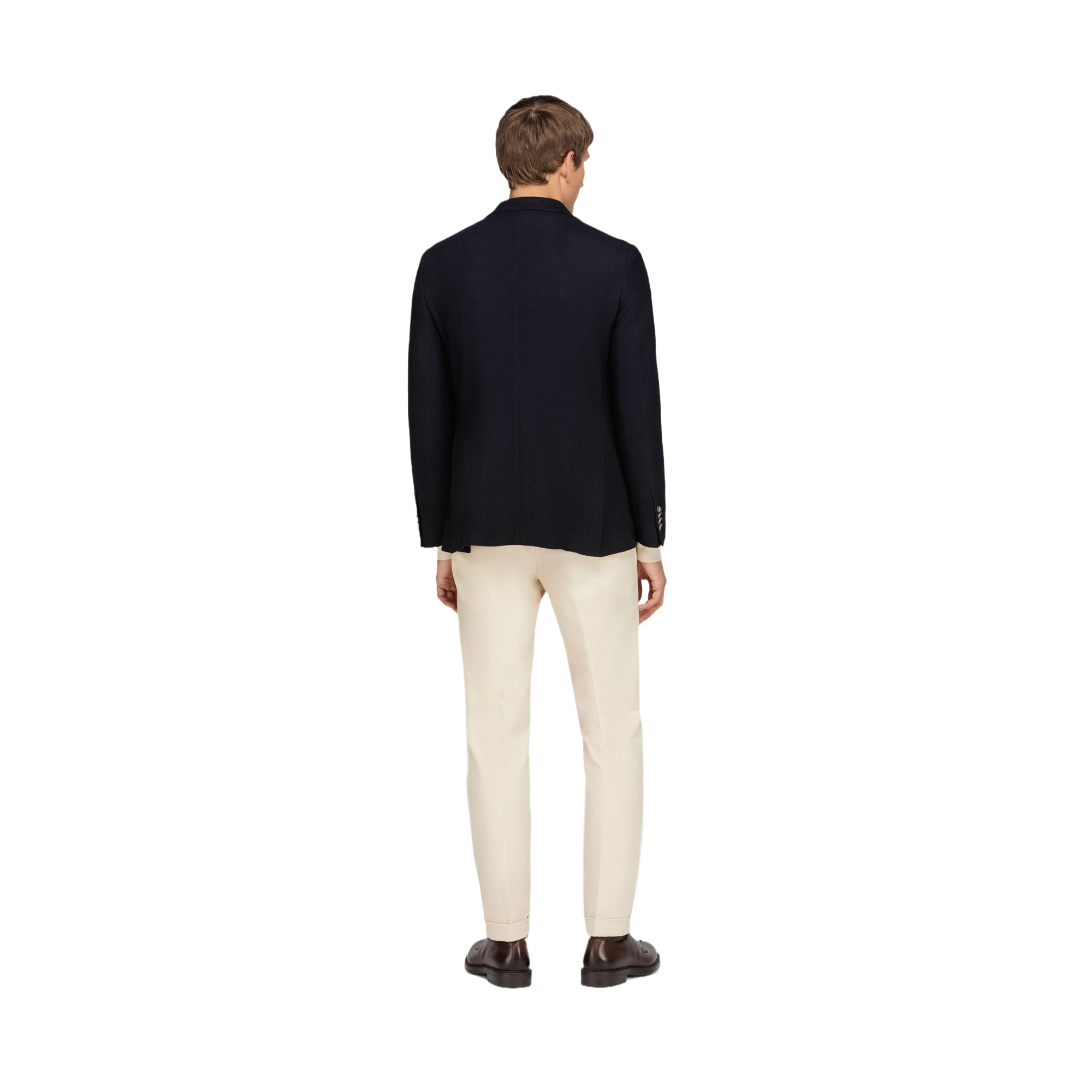 Men's Blue Stretch Wool Blazer