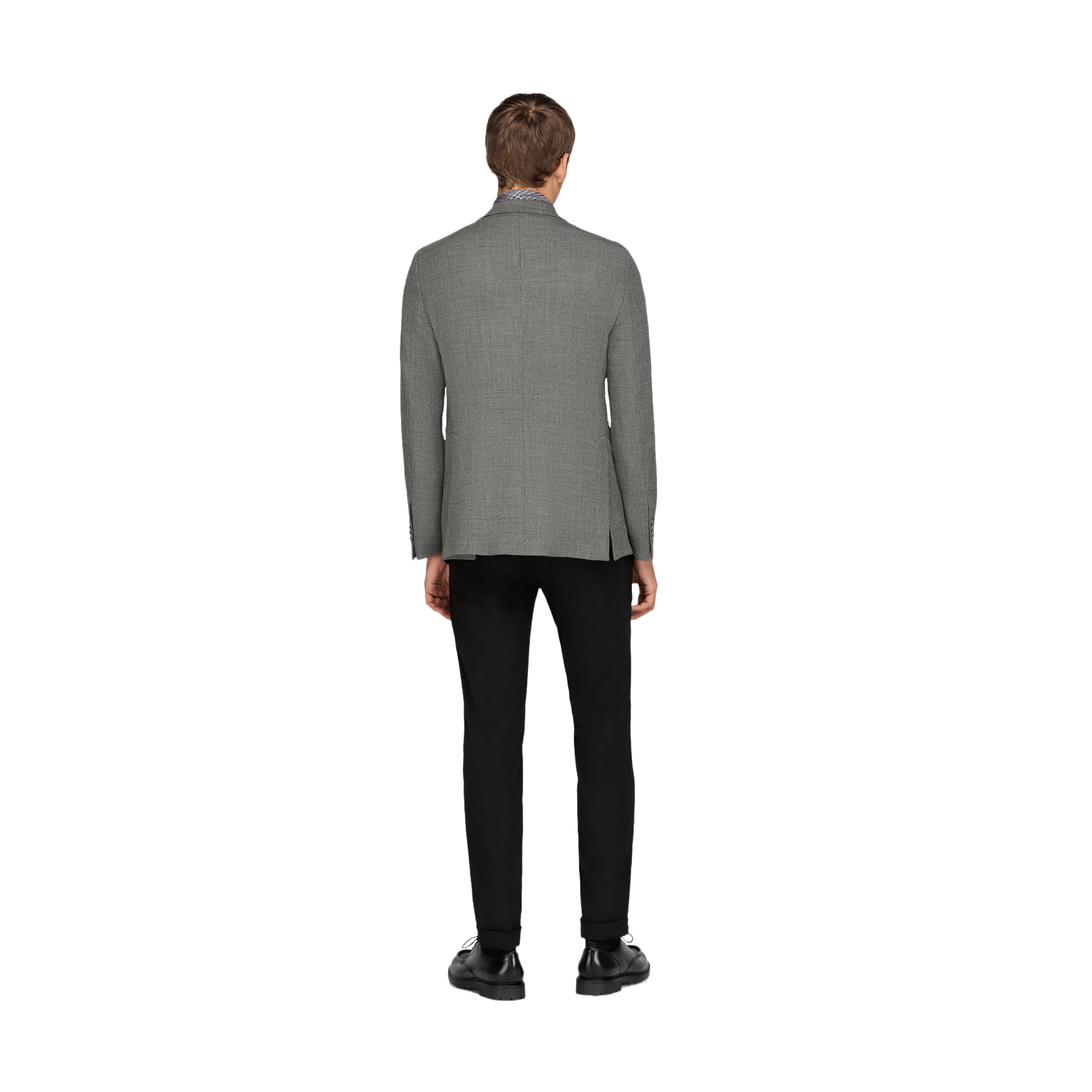 Men's Gray Strech Wool Blazer