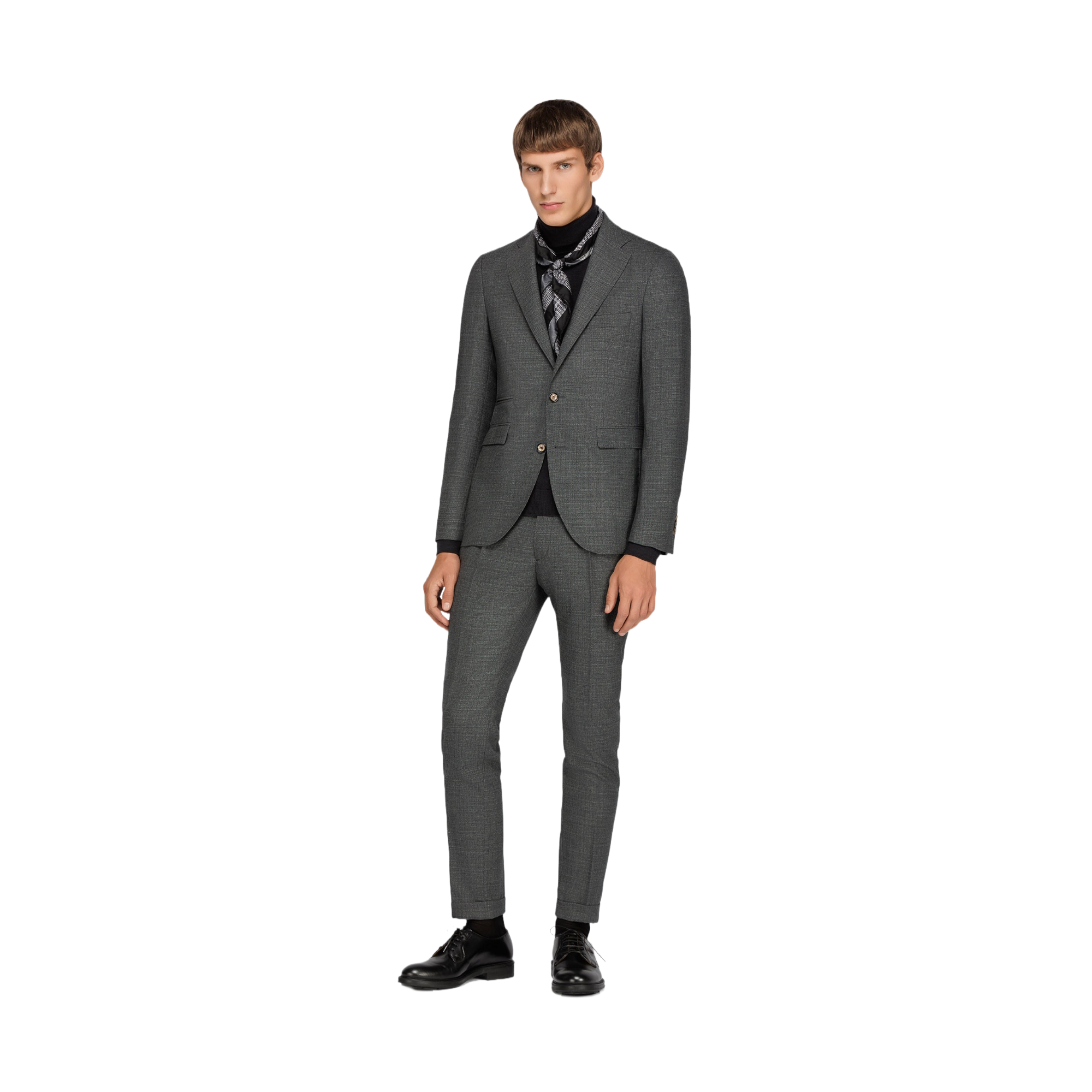 Men's Gray Strech Wool Suit