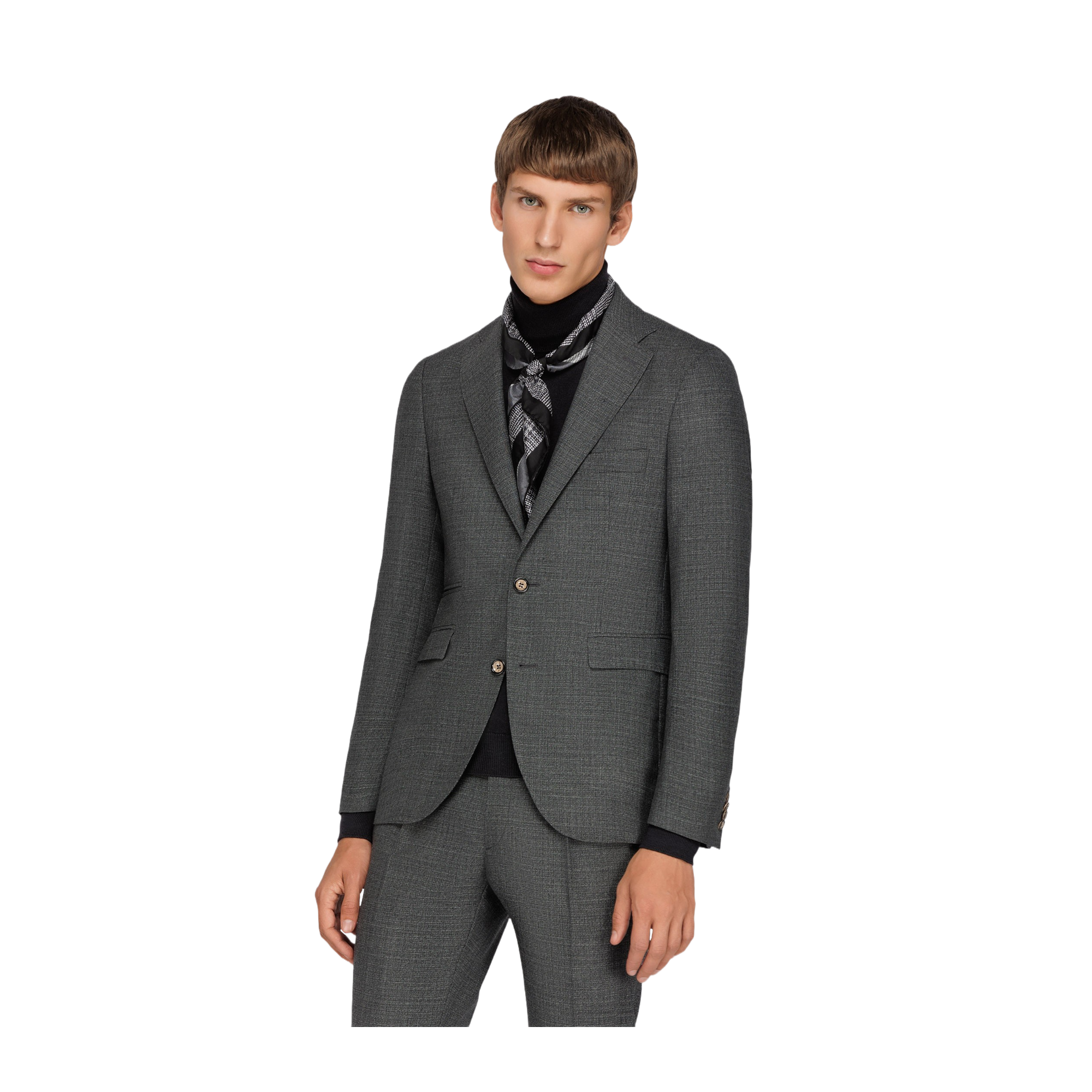 Men's Gray Strech Wool Suit