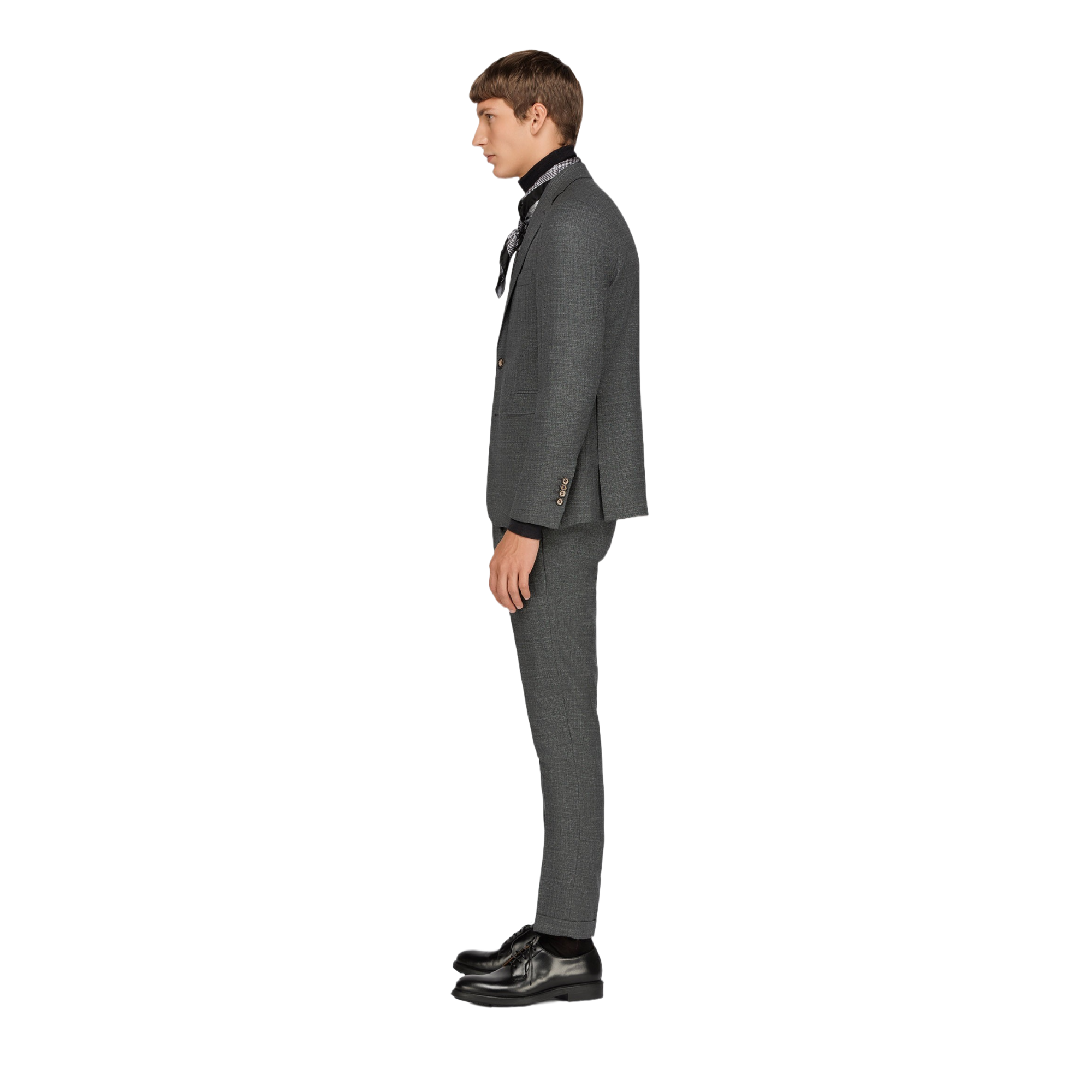 Men's Gray Strech Wool Suit