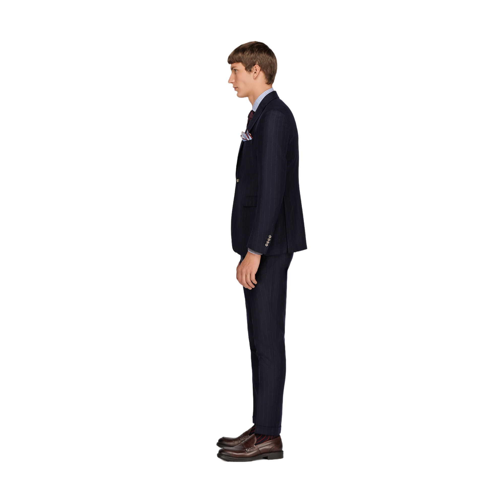 Men's Blue Pinstripe Suit