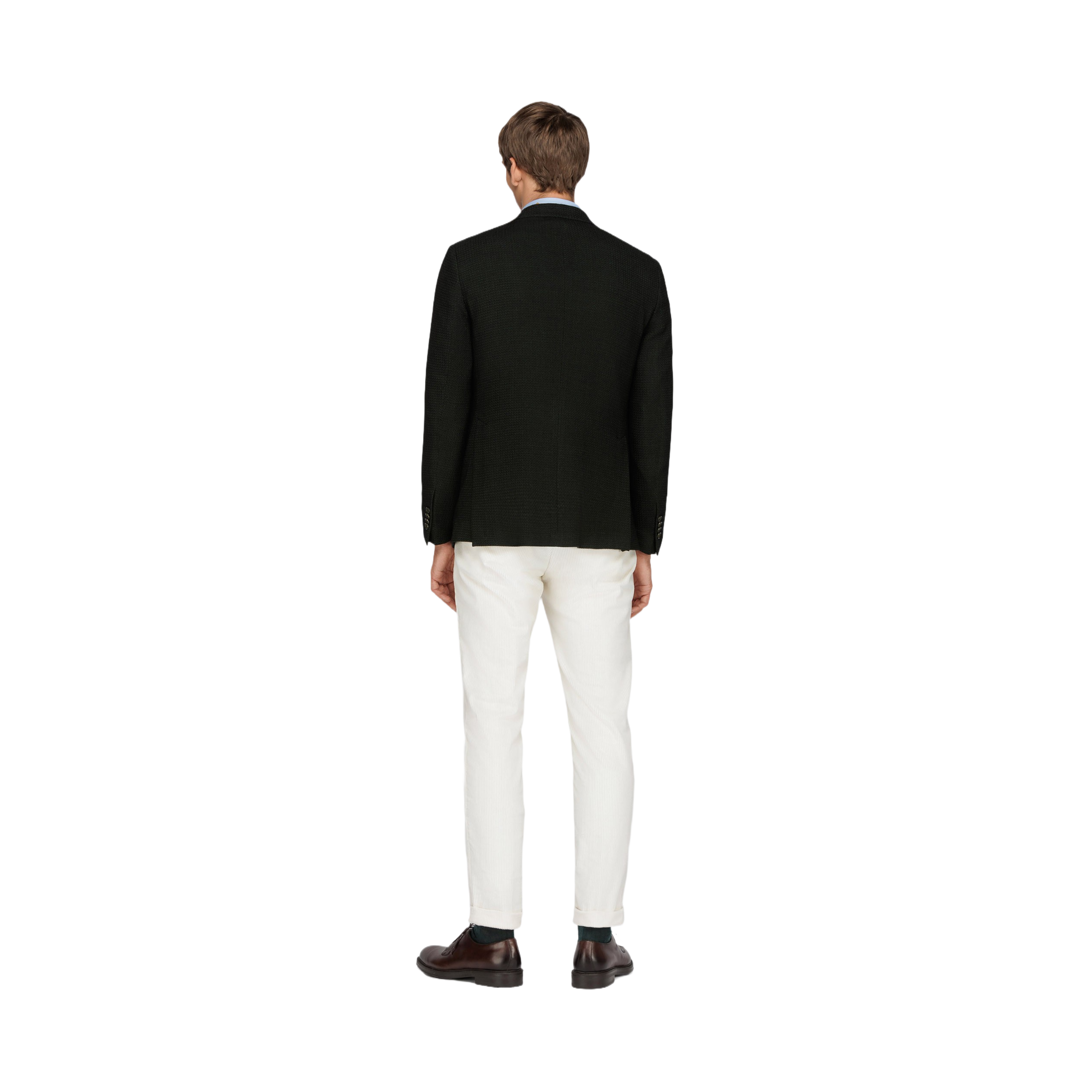 Men's Green Stretch Wool Blazer 