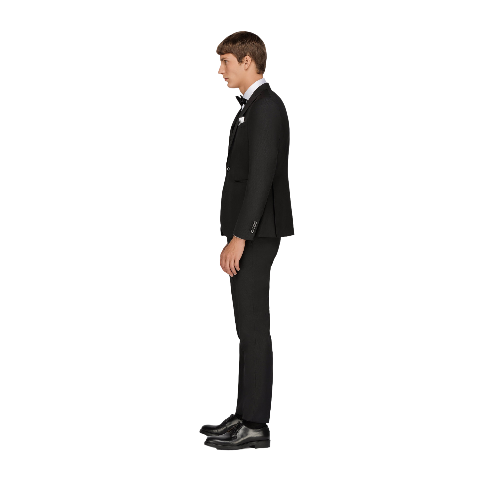 Men's Black Jacquard 3 Piece Suit