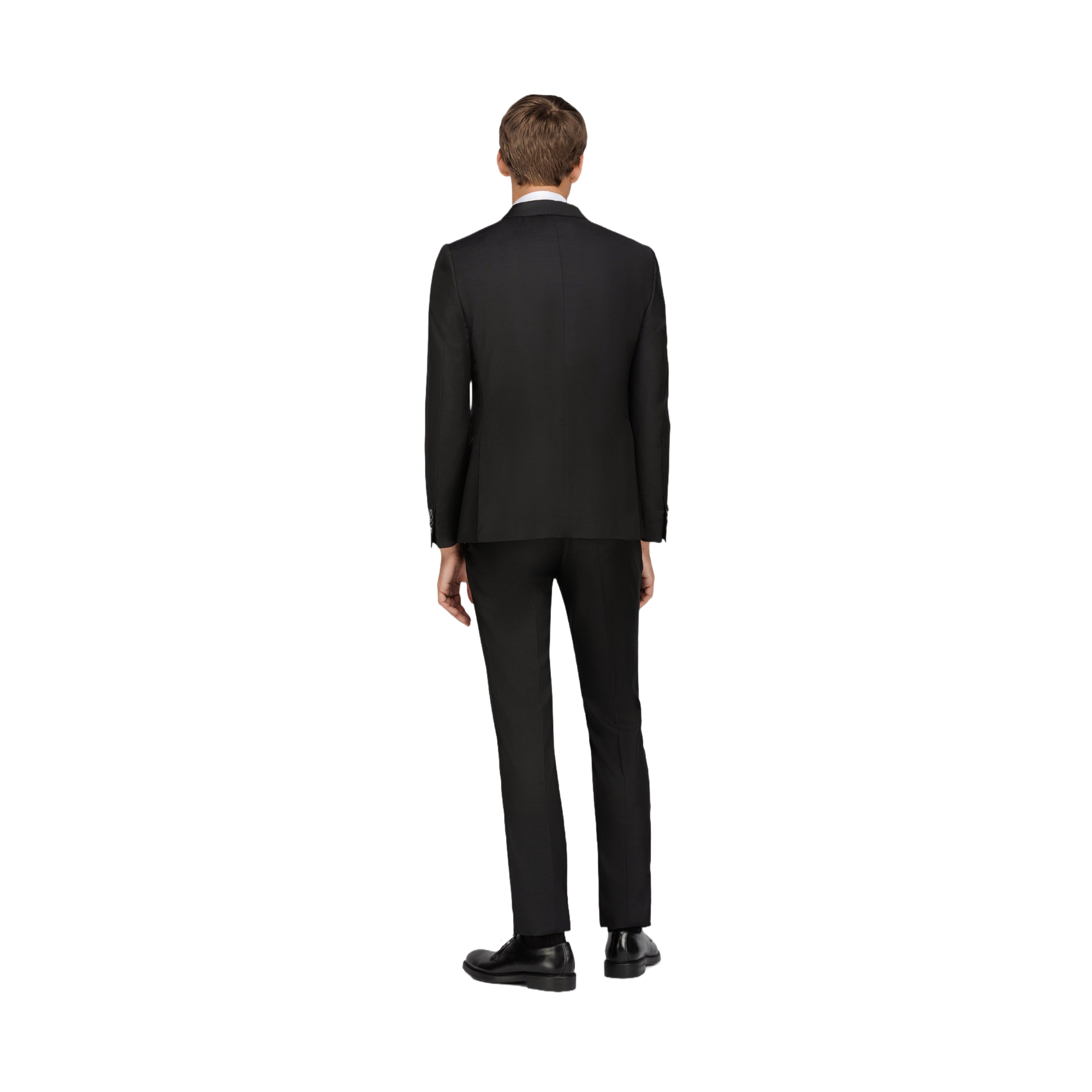 Men's Black Jacquard 3 Piece Suit
