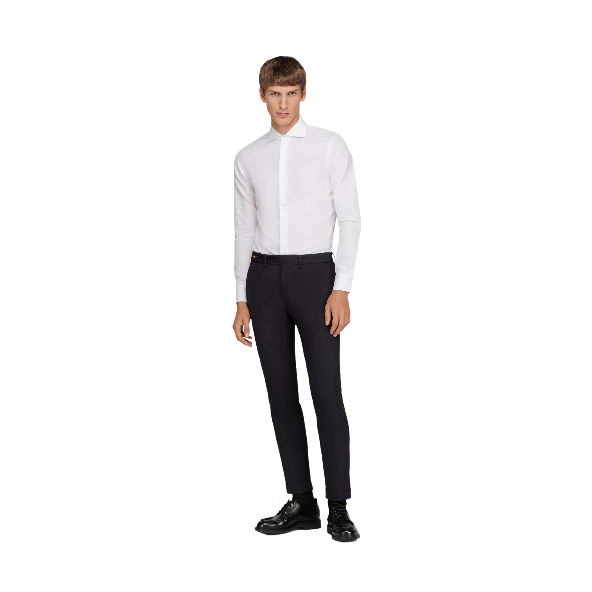 Men's Blue Cotton Stretch Pants