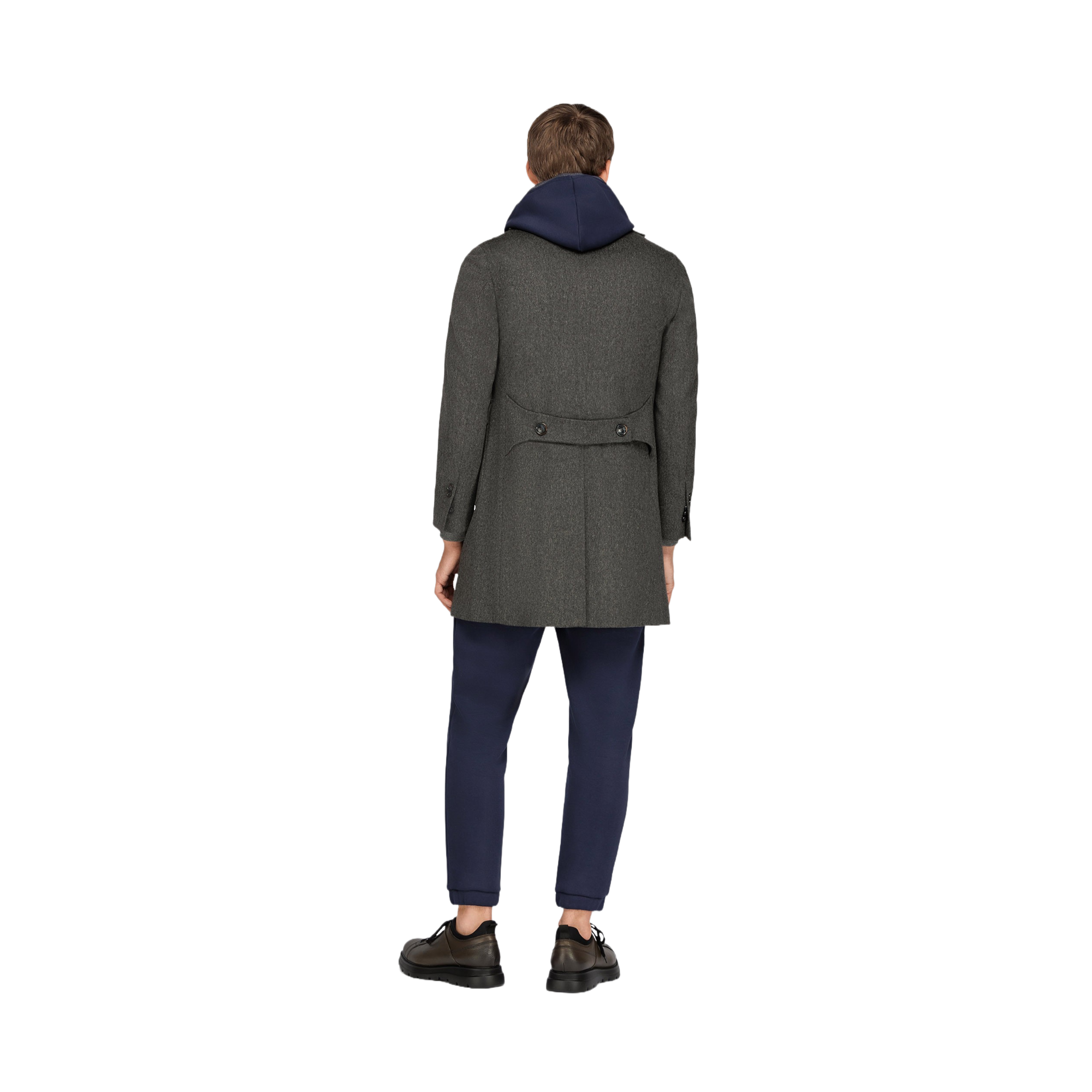 Men's Gray Wool Coat Blma063.1.140