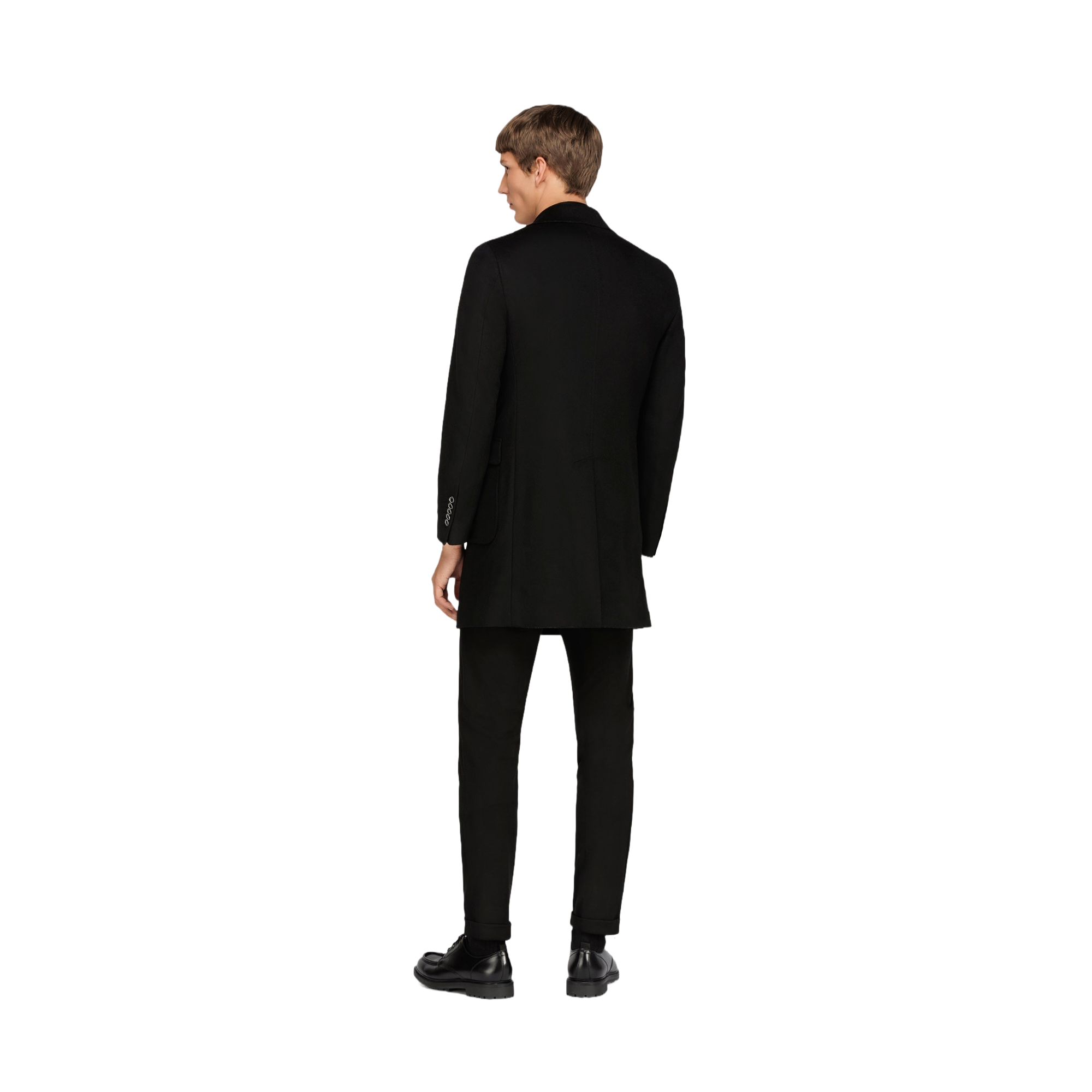 Men's Black Wool Coat