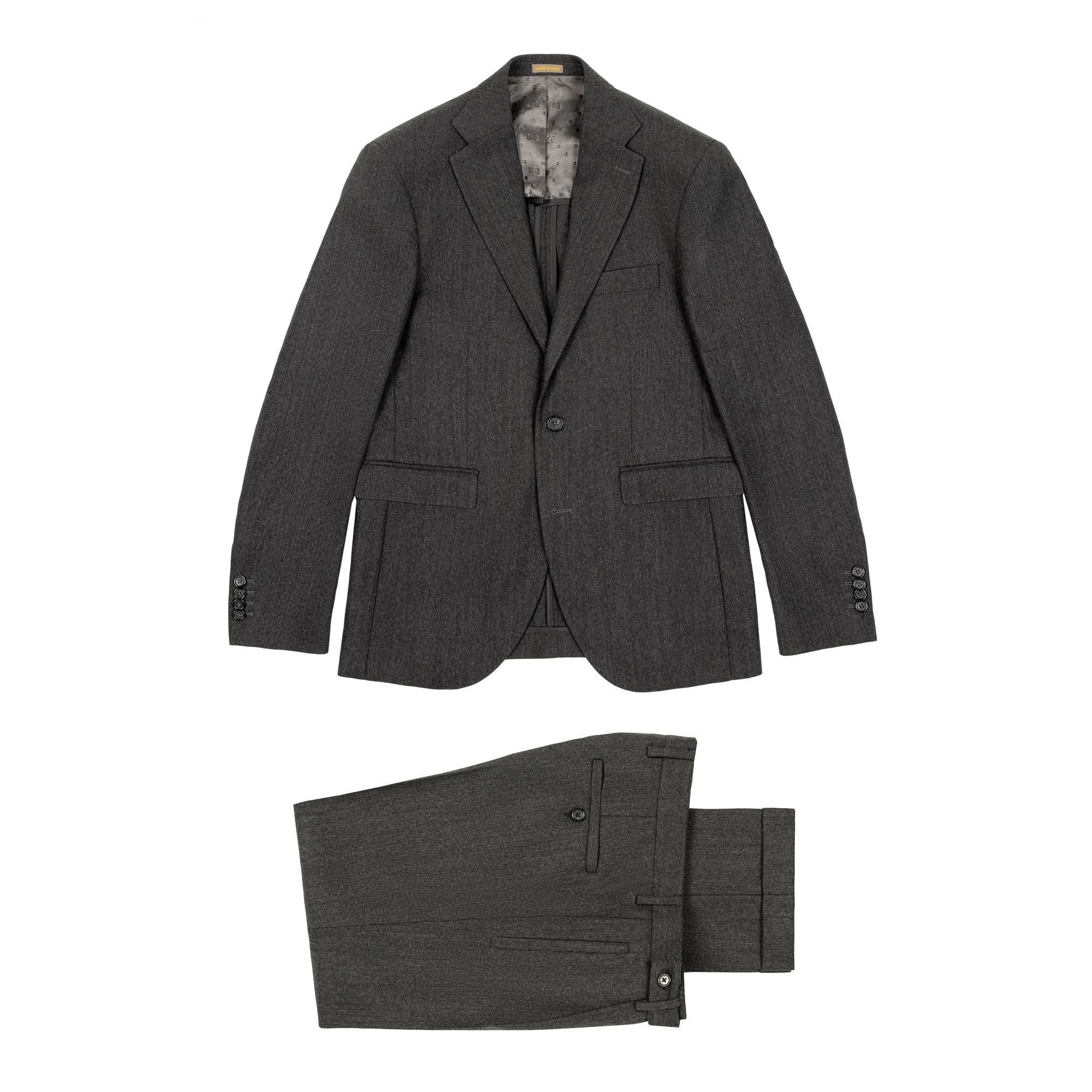 Men’s Charcoal Grey Wool Crepe Suit