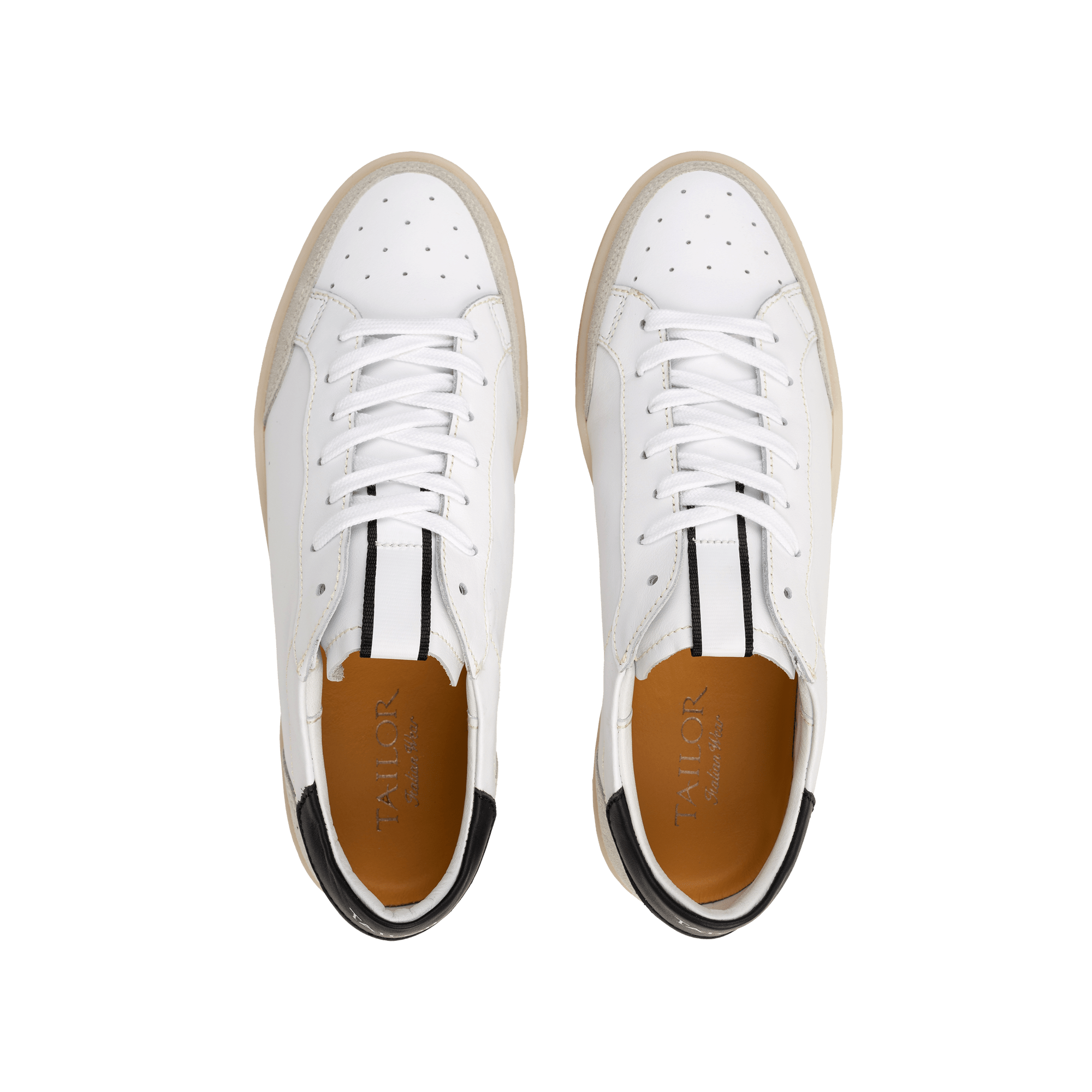 Men's White Leather Sneakers
