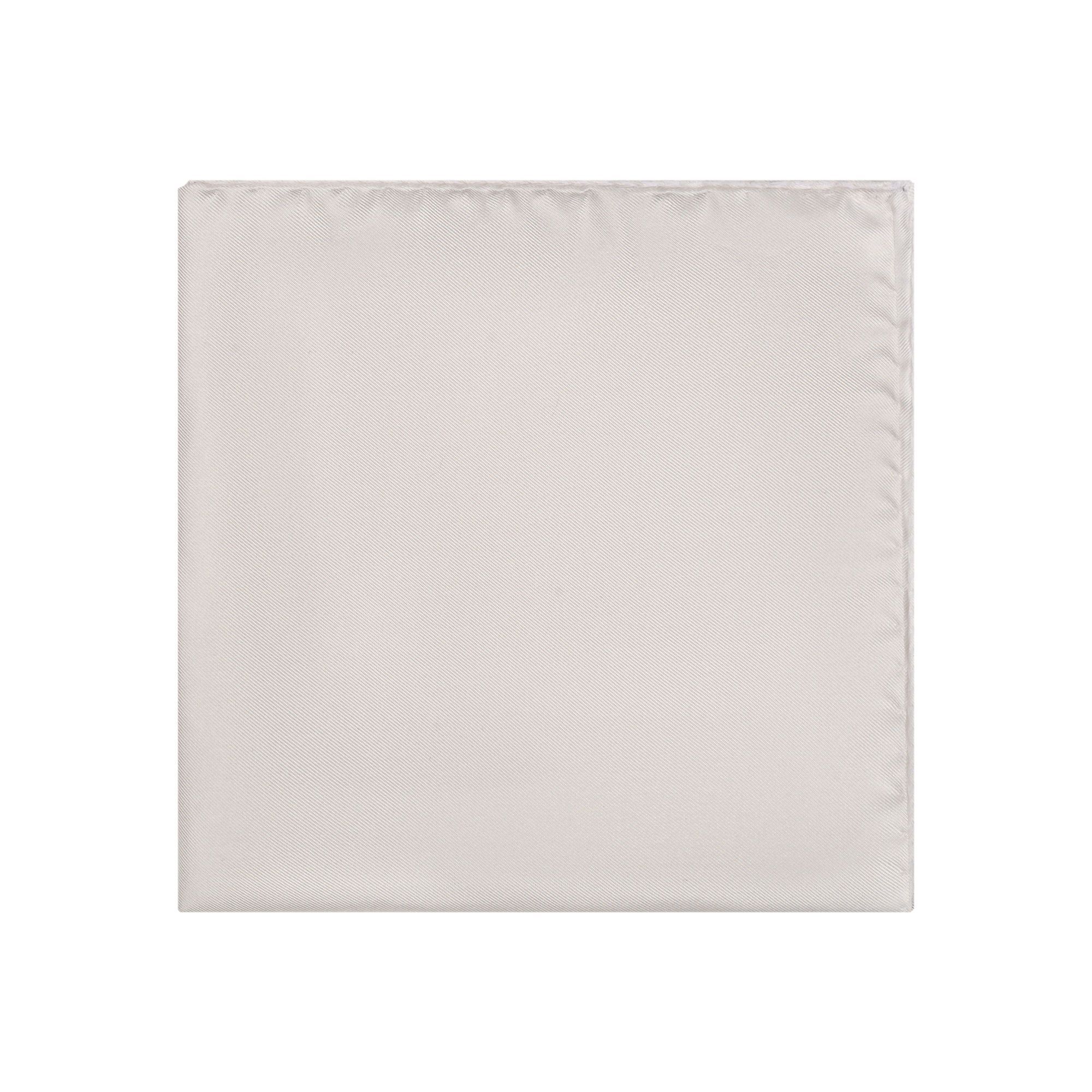 White Silk Pocket Square