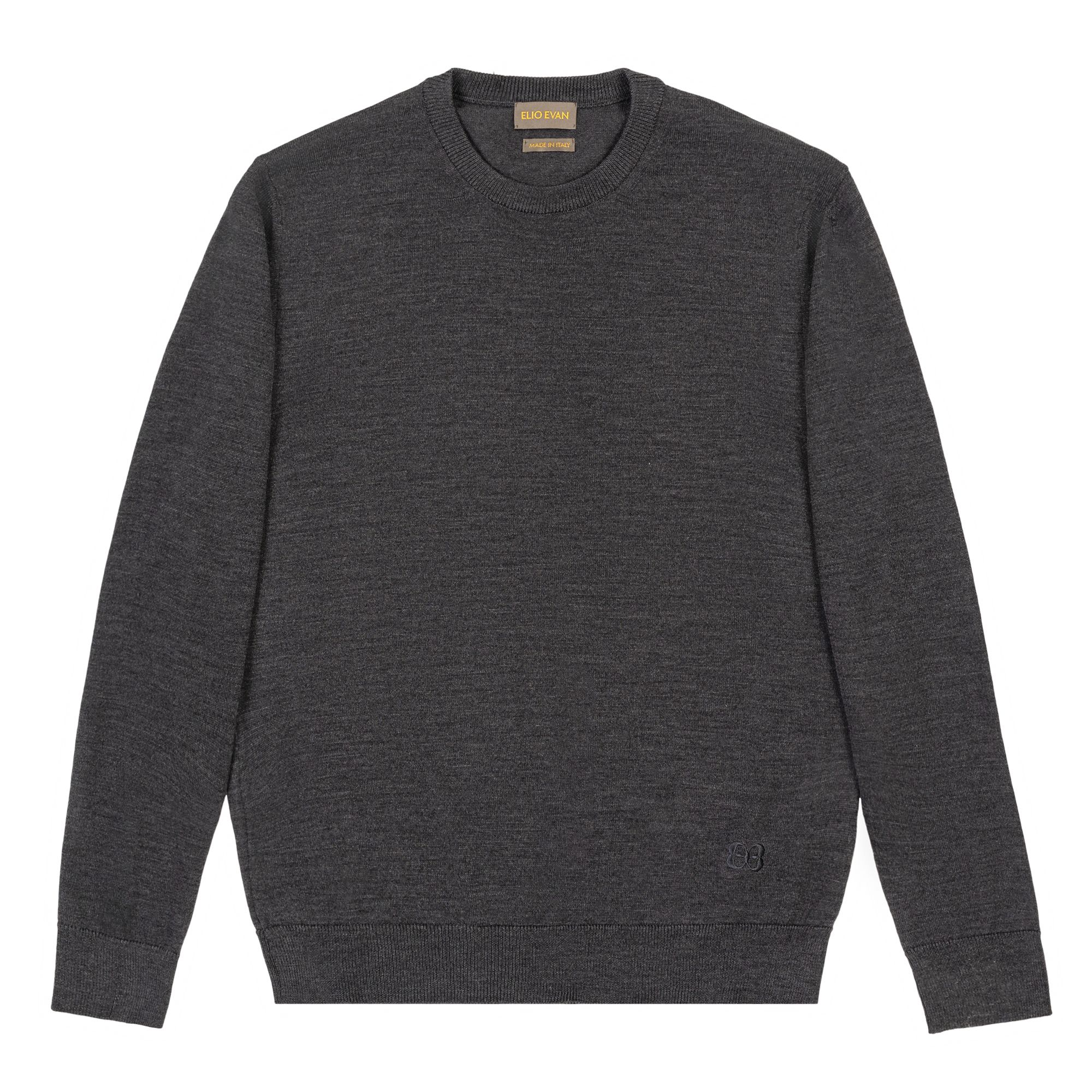 Grey Extrafine Merino Wool Crewneck  image