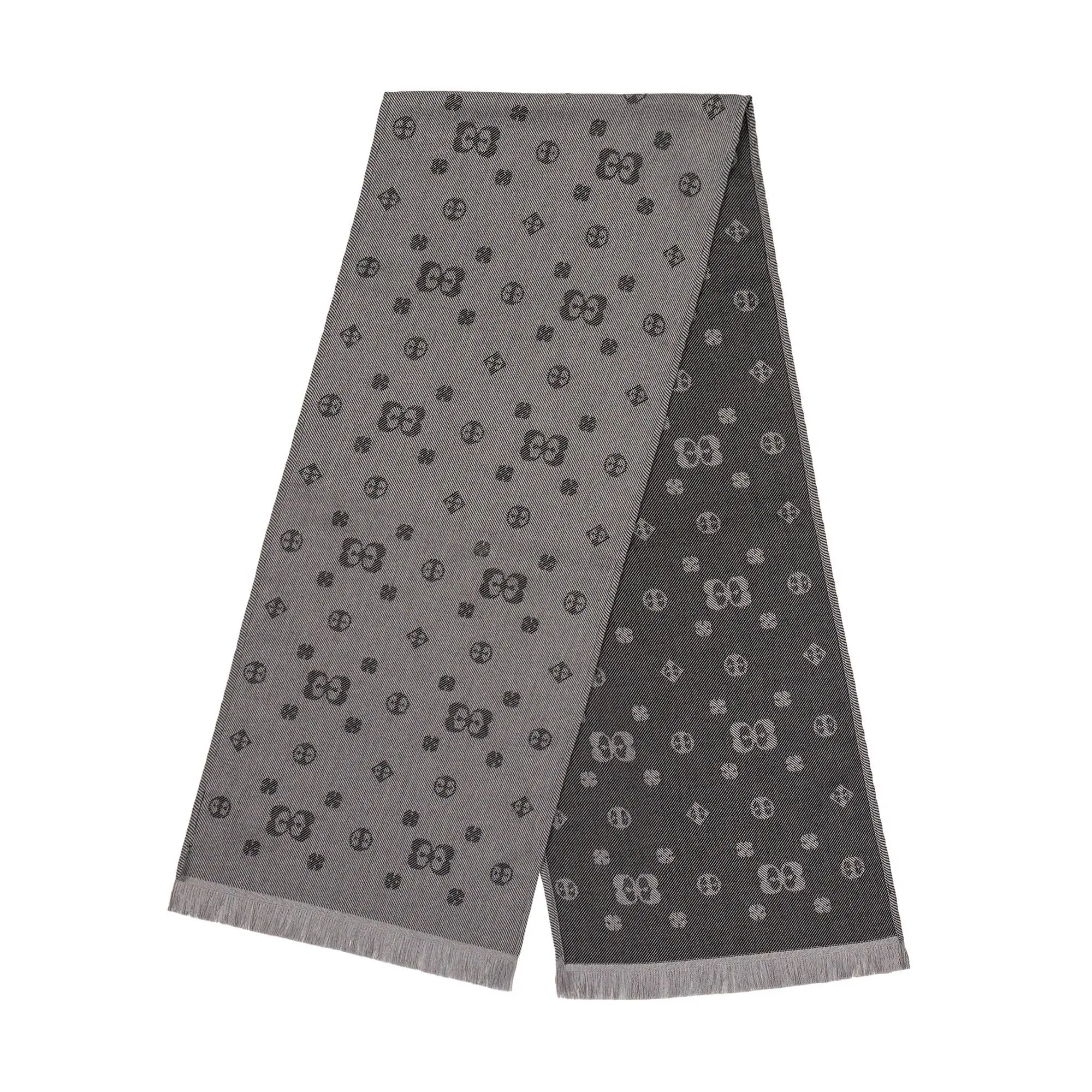 Wool Scarf in Black and Grey Wool Scarf in Black and Grey